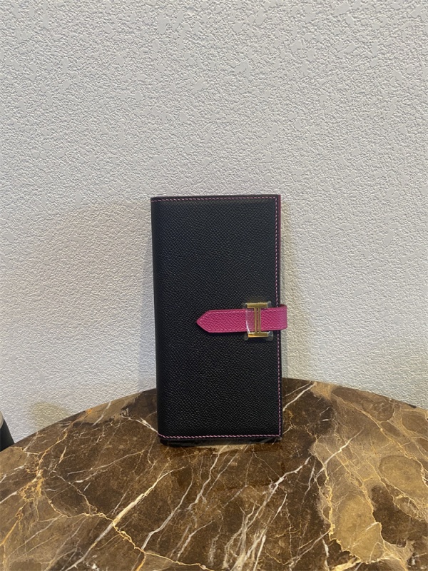 실사 [에르메스] HERMES Epsom Bearn Wallet Nior 앱송 베안 장지갑 블랙