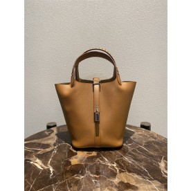 실사 [에르메스] HERMES Special Order EPSOM PICOTINE Gold 스페셜 오더 앱송 피코탄 골드 카멜 18cm