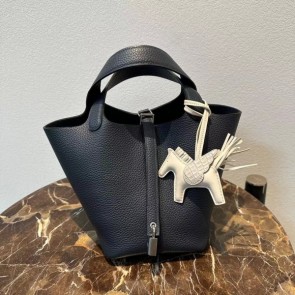 실사 [에르메스] HERMES PICOTINE Blue Niut 피코탄 블루늬 18cm