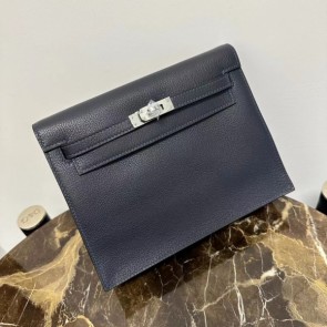 실사 [에르메스] HERMES Evercolor Kelly Danse Blue Nuit 에버컬러 켈리 단스 블루늬