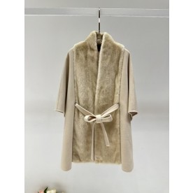 [로로피아나] 캐시미어 밍크 코트
