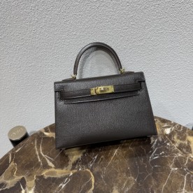 실사 [에르메스] 미니 켈리 19cm HERMES MINIKELLY II CHEVER LEATHER
