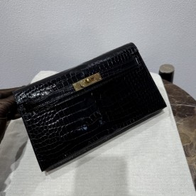 실사 [에르메스] 포르수스 켈리 백 HERMES POROSUS CROCODIEL KELLY ELAN